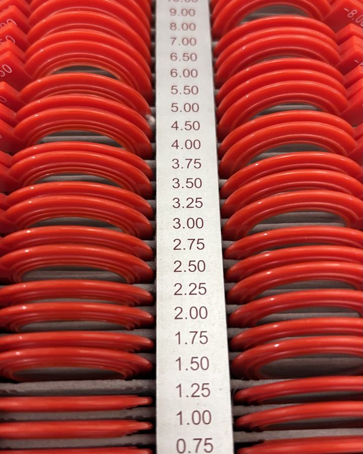 Cassetta delle lenti di prova